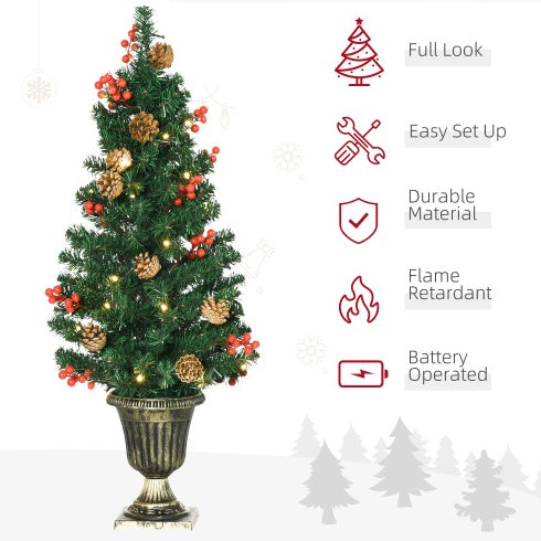 Pre-Lit Christmas 4-Piece Set