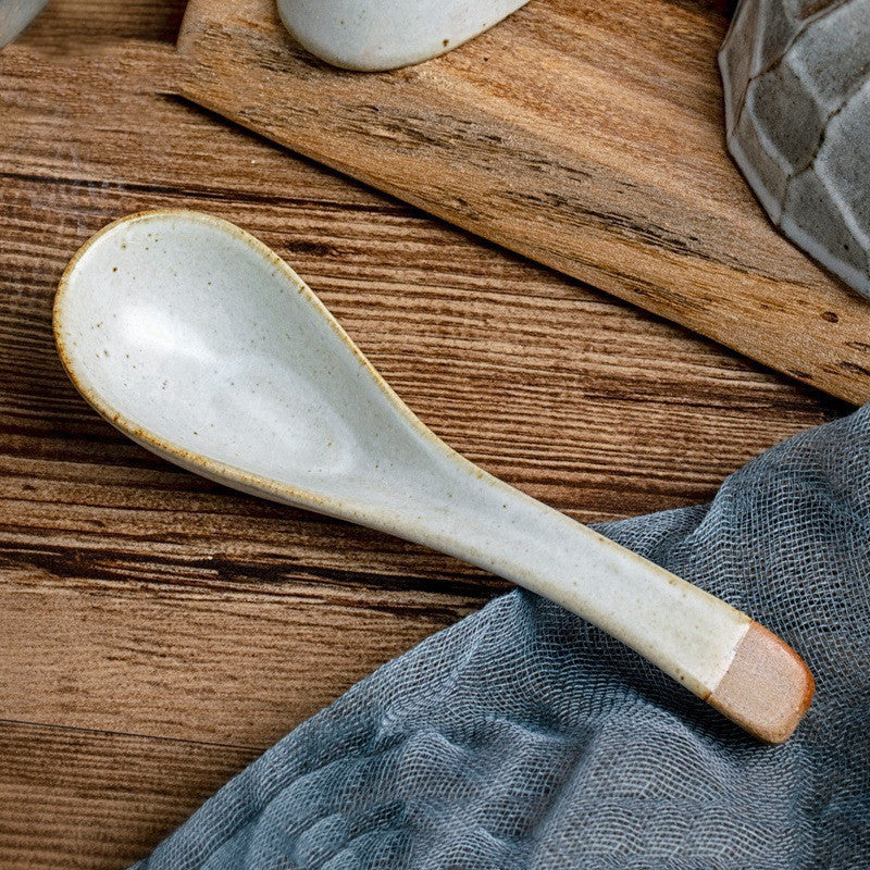 Rustic Earthenware Bowl & Spoon Collection
