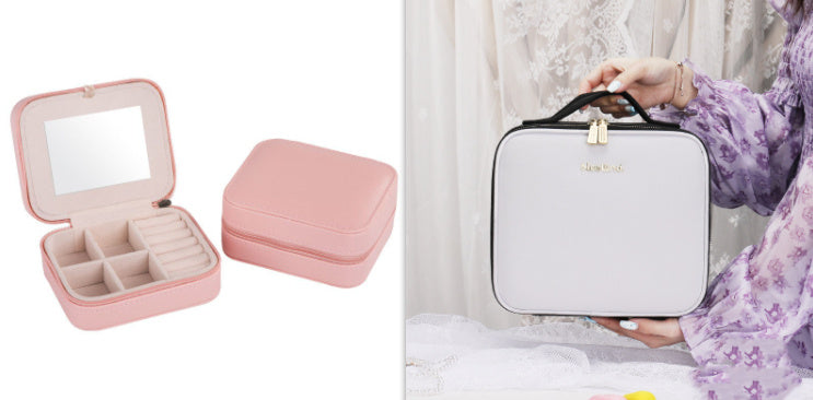Smart LED Cosmetic Case with 4K Mirror β Large Capacity Travel Makeup Bag 13