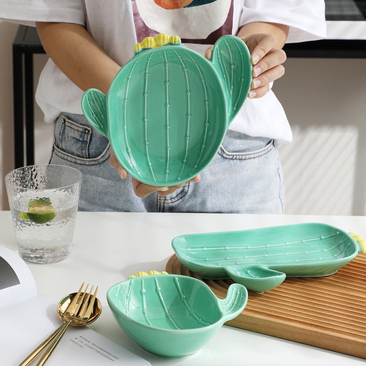 Ceramic Cactus Serving Dishes