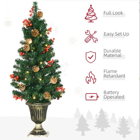 Pre-Lit Christmas 4-Piece Set