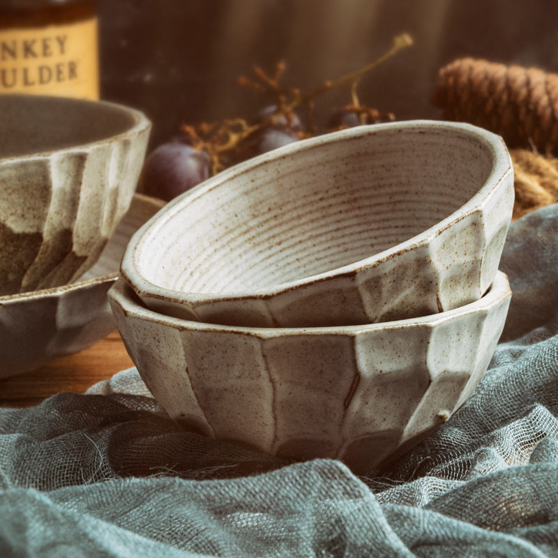 Rustic Earthenware Bowl & Spoon Collection