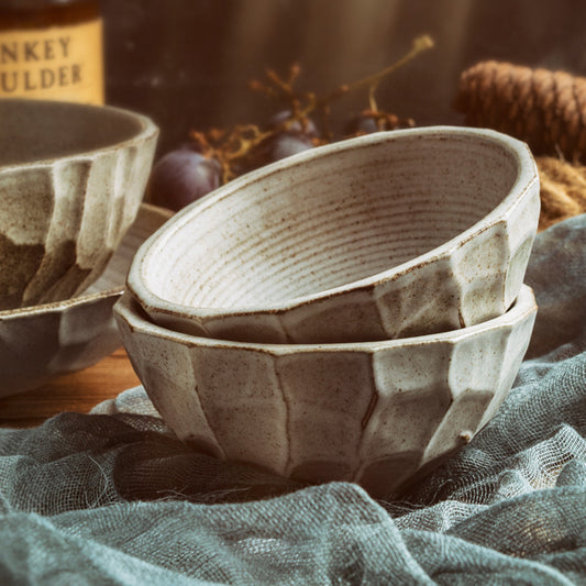 Rustic Earthenware Bowl & Spoon Collection