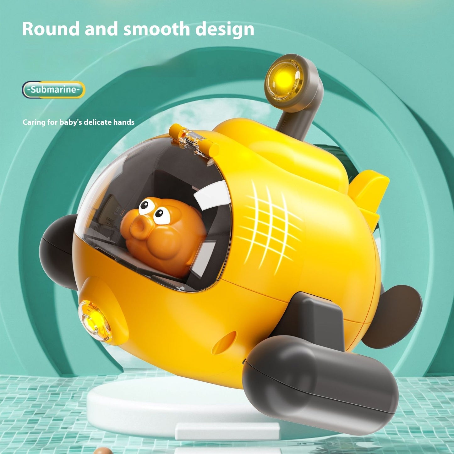 Luminous Catapult Submarine Bath Toy β Colorful Plastic Water Toy for Kids, Promotes Hand-Eye Coordination and Learning 5