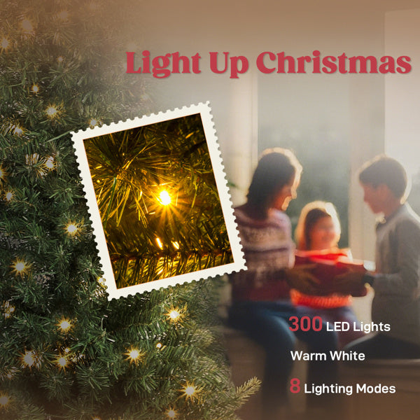 Slim 6ft Christmas Tree with 200 Warm White LEDs