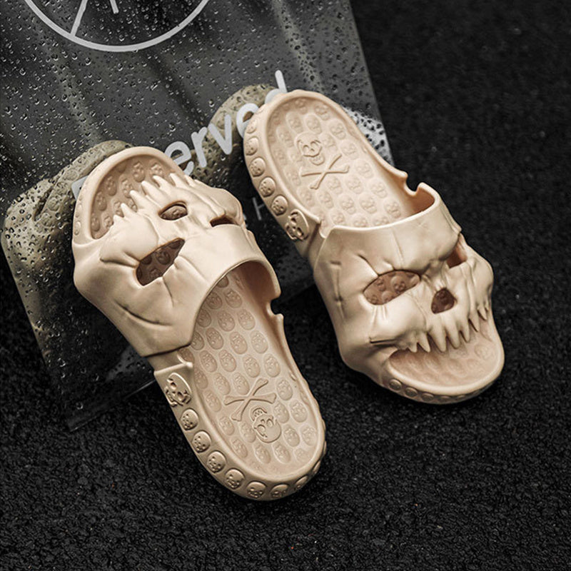 Personalized Skull Design Flip-Flops – Comfortable Indoor and Outdoor Slippers for Men 7