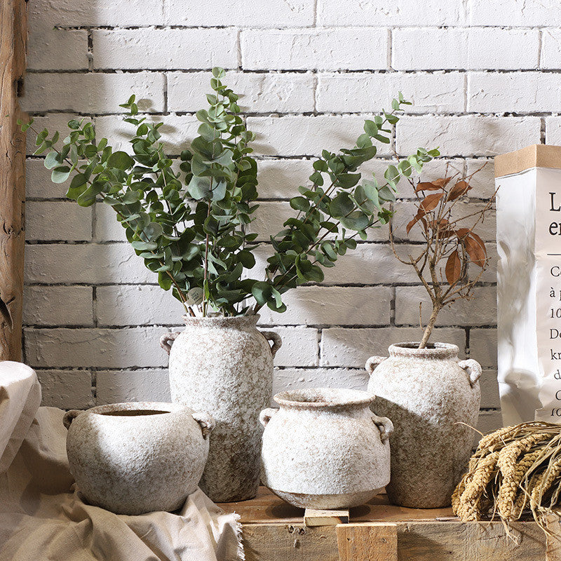 RUSTIC- Retro Ceramic Vase Hydroponic Flower Pot Decoration