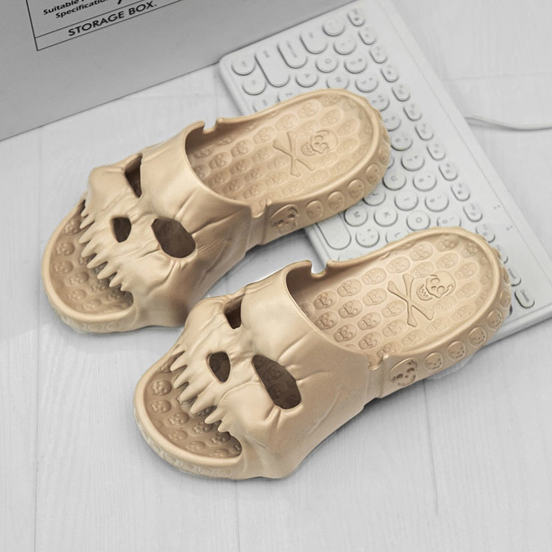 Personalized Skull Design Flip-Flops – Comfortable Indoor and Outdoor Slippers for Men 10
