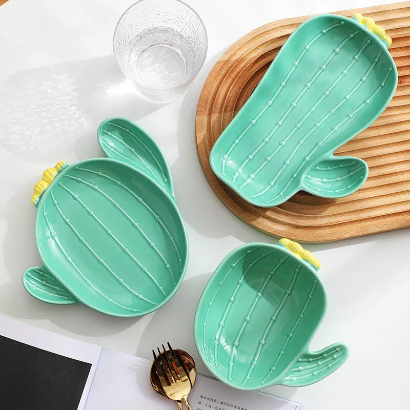Ceramic Cactus Serving Dishes