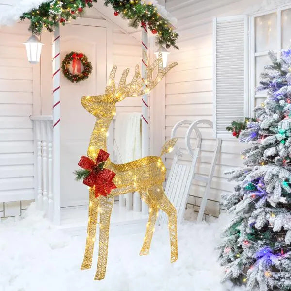4Ft Lighted Christmas Reindeer Outdoor Decoration