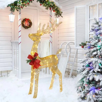 4Ft Lighted Christmas Reindeer Outdoor Decoration