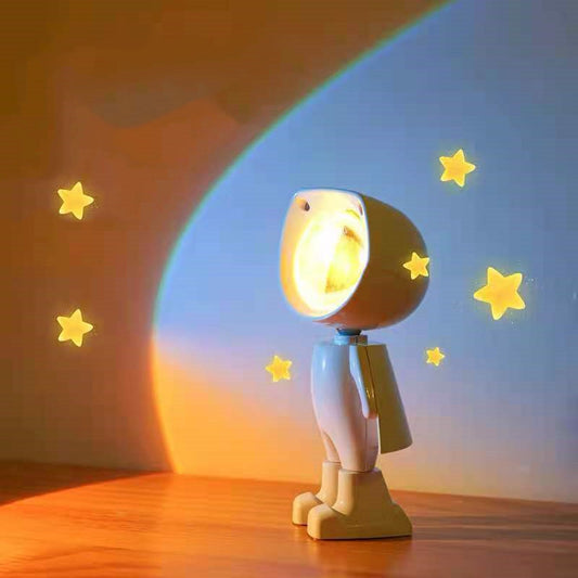Mini Sunset Projector Robot – 360° Rotatable Astronaut Lamp with USB Charging 1