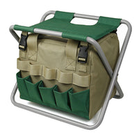 Folding Gardening Stool with Removable Tote Bag – Lightweight Outdoor Garden Seat Organizer for Tools 4