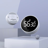 Rotating Magnetic Silent Timer for Sports - Waterproof ABS with Non-Slip Base and Pause Function for Interval Training 2