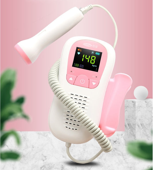 Portable Fetal Doppler Heartbeat Monitor – 50–230 BPM, 2.0MHz Probe, LCD Display, Battery & Charger Included