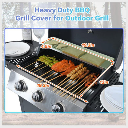Three-Burner Propane Grill with Stainless Steel Construction and Built-in Thermometer