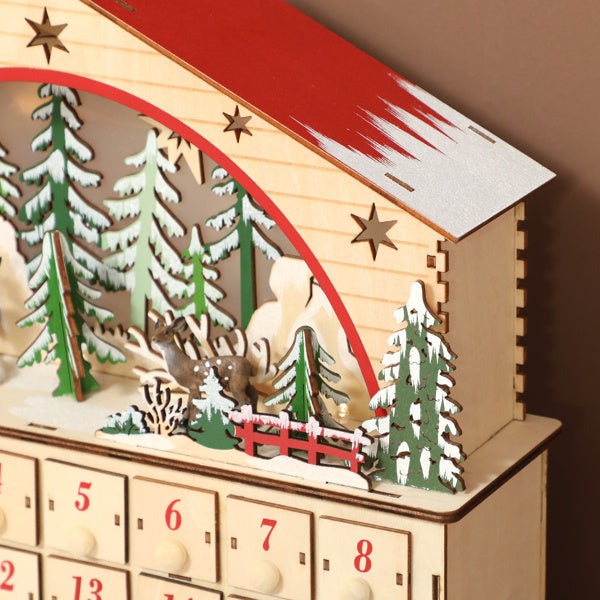 Christmas Advent Calendar with LED Lights