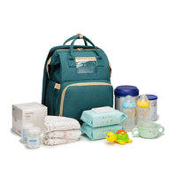 Large Capacity Diaper Bag Backpack with USB Charging and Portable Crib Function – Multi-functional Baby Bag 8