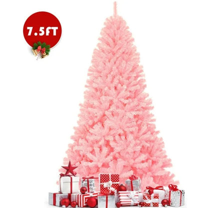 7.5 Feet Pink Hinged Artificial Christmas Tree