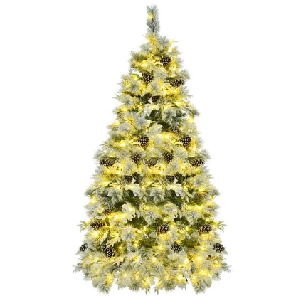 6FT Pre-Lit Snow Flocked Christmas Tree