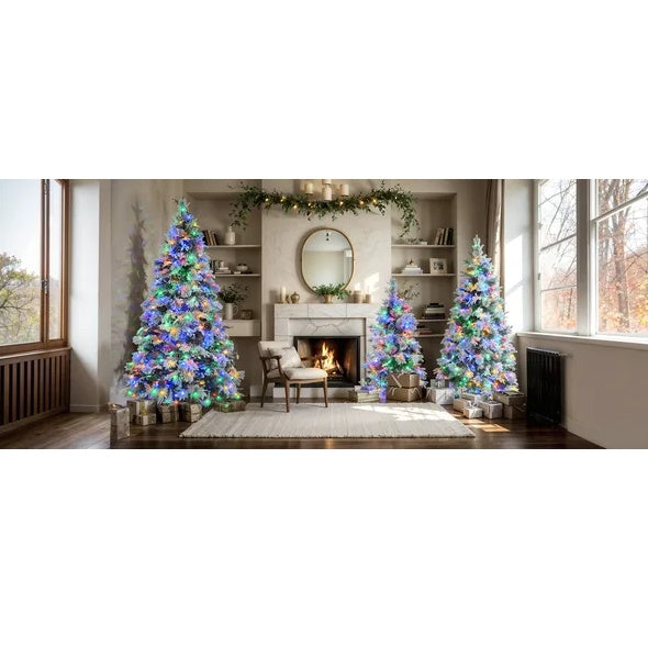 6FT Pre-Lit Snow Flocked Christmas Tree