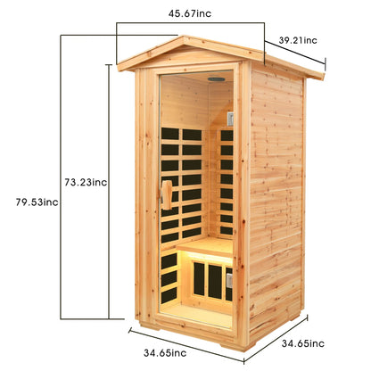 One Person Outdoor Infrared Sauna