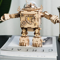 Wooden Music Box Robot Assembly Kit – 221 Pieces with Love Tune 9