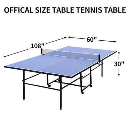 9-Foot Indoor Ping Pong Table Set