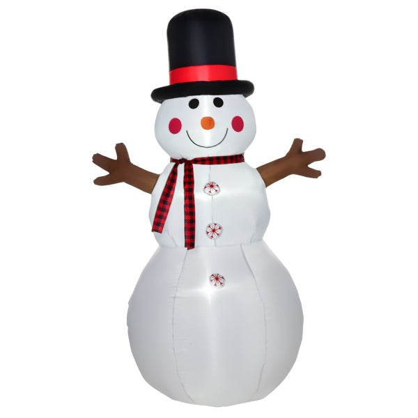 6ft Inflatable Snowman with LED Lights
