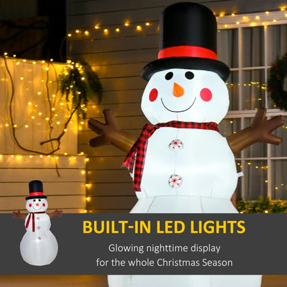 6ft Inflatable Snowman with LED Lights