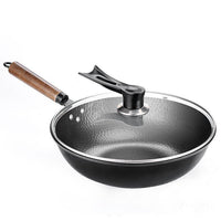 Handmade Iron Wok Pan with Wooden Handle – High-Temperature Resistant Cooking Essential for Healthy Meals 3