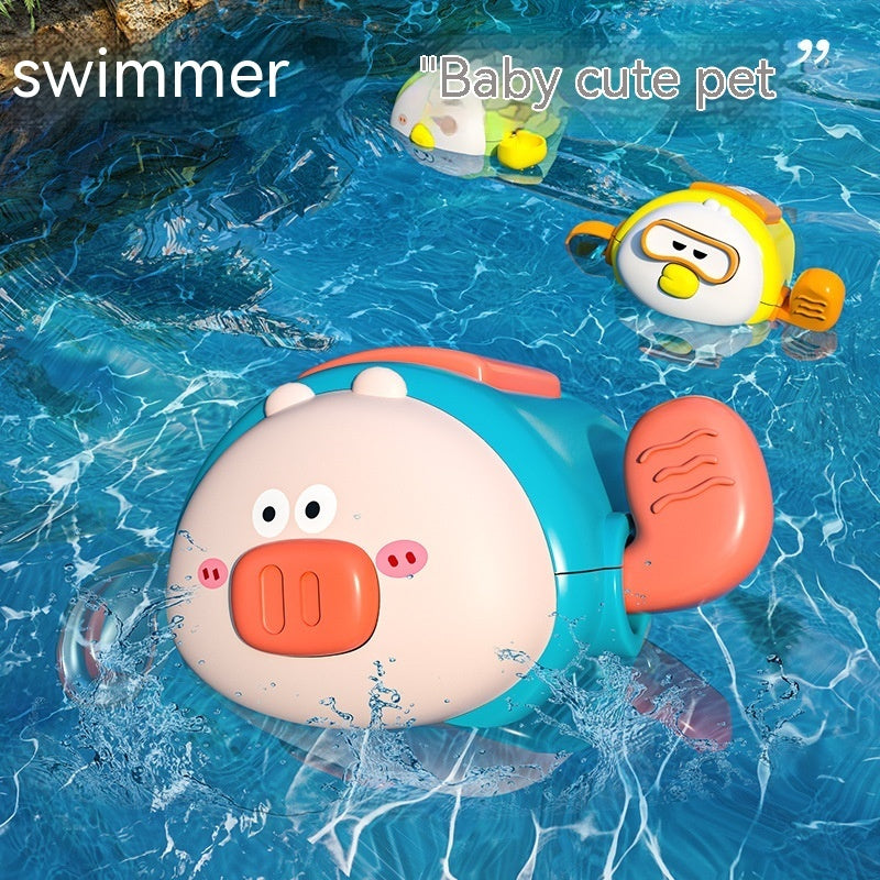 Colorful Cartoon Clockwork Bath Toys for Kids - Wind-Up Water Toys in Durable Plastic, Ideal for Small Hands 3