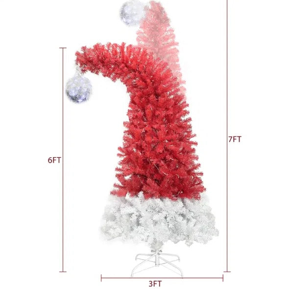 6FT Pre Lit Artificial Christmas Tree with 300 LED Lights