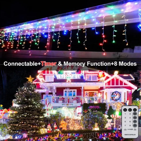 LED Icicle Curtain Party Lights