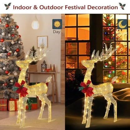 4Ft Lighted Christmas Reindeer Outdoor Decoration