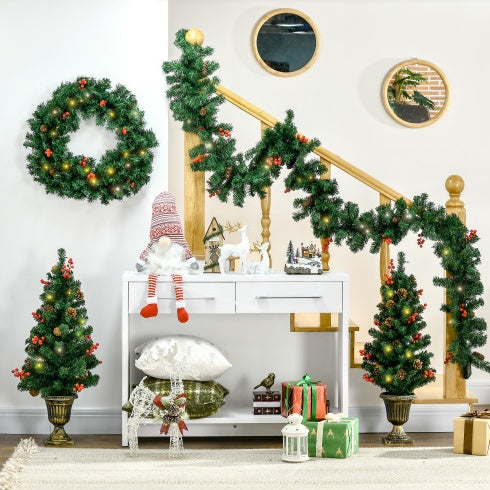 Pre-Lit Christmas 4-Piece Set
