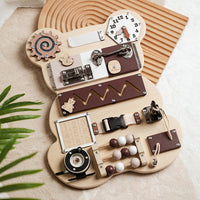Montessori Bear Busy Board for Kids – Educational Wooden Toy for Ages 4-6, Promotes Fine Motor Skills and Cognitive Development 2