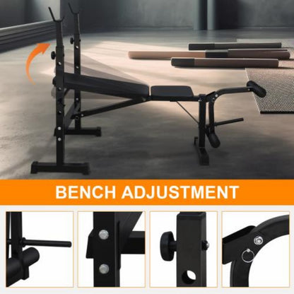 Adjustable Weight Bench with Squat Rack