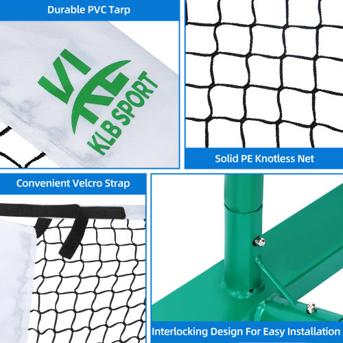 22 FT Portable Pickleball Net with Metal Frame – Easy Setup for Indoor and Outdoor Play, USAPA Regulation Size 4
