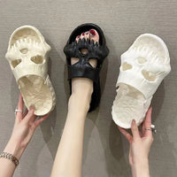 Personalized Skull Design Flip-Flops – Comfortable Indoor and Outdoor Slippers for Men 2