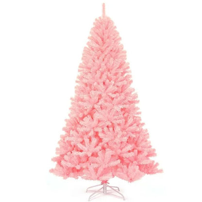 7.5 Feet Pink Hinged Artificial Christmas Tree