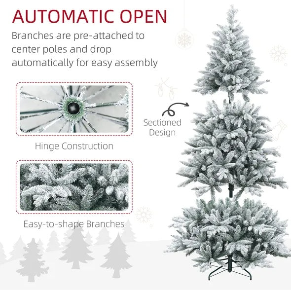 7 Ft Snow Flocked Artificial Christmas Tree