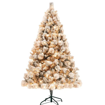 6.5 Ft Pre-Lit Snow Flocked Christmas Tree