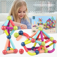 Magnetic Building Blocks Set for Kids – 50-100 Colorful Magnetic Tiles for Creative Play and Learning 2