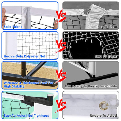 Portable Pickleball Set with Net, 4 Paddles and 4 Balls, Complete Pickleball Kit for Easy Setup and Outdoor Play 10