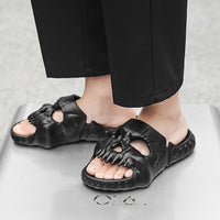 Personalized Skull Design Flip-Flops – Comfortable Indoor and Outdoor Slippers for Men 4
