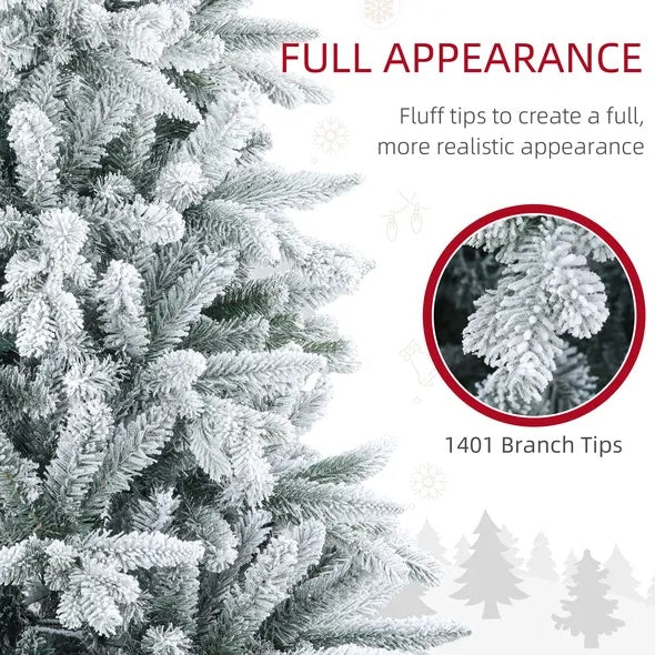 7 Ft Snow Flocked Artificial Christmas Tree