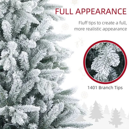 7 Ft Snow Flocked Artificial Christmas Tree