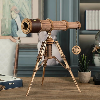 3D Wooden Puzzle Telescope Assembly Kit