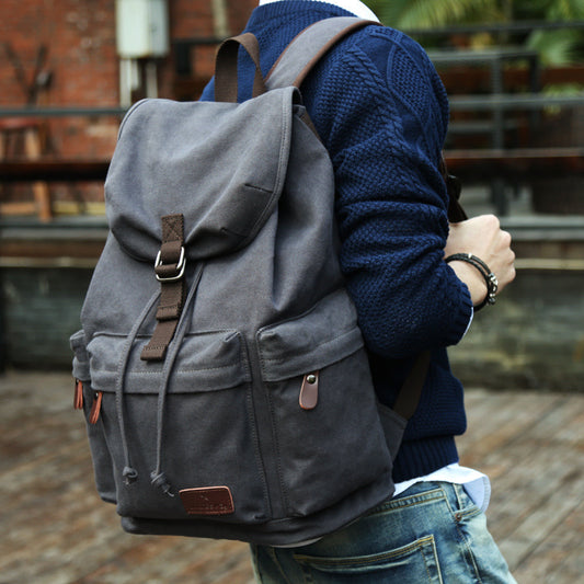 Large Capacity Vintage Canvas Travel Backpack for Men and Women – Breathable Design, Multiple Colors 1